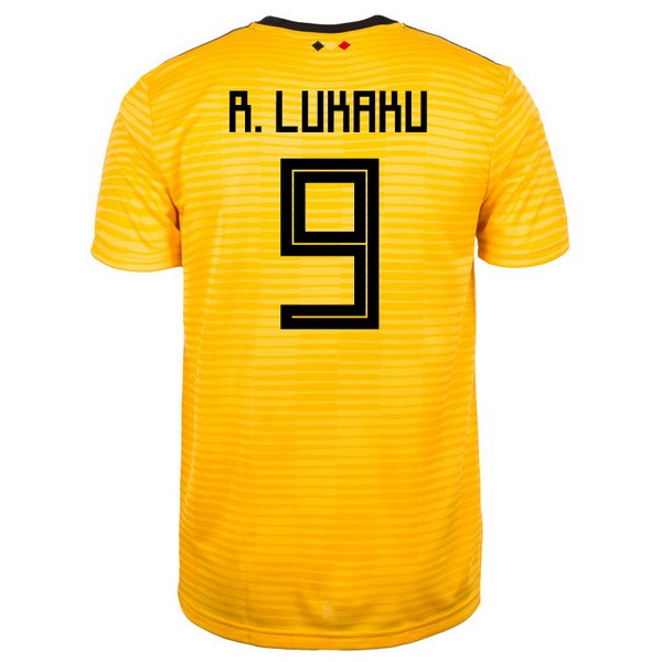 Camiseta Bélgica 2ª R.lukaku 2018 Amarillo